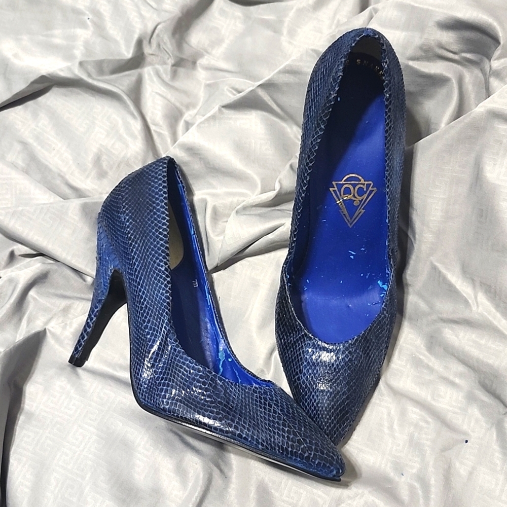 Genuine snakeskin heels